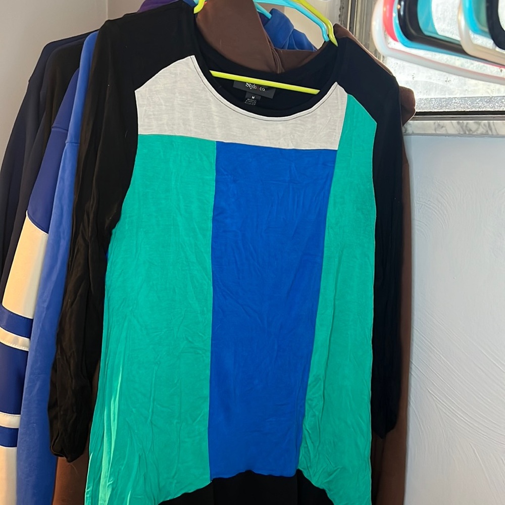 Cotton color block top